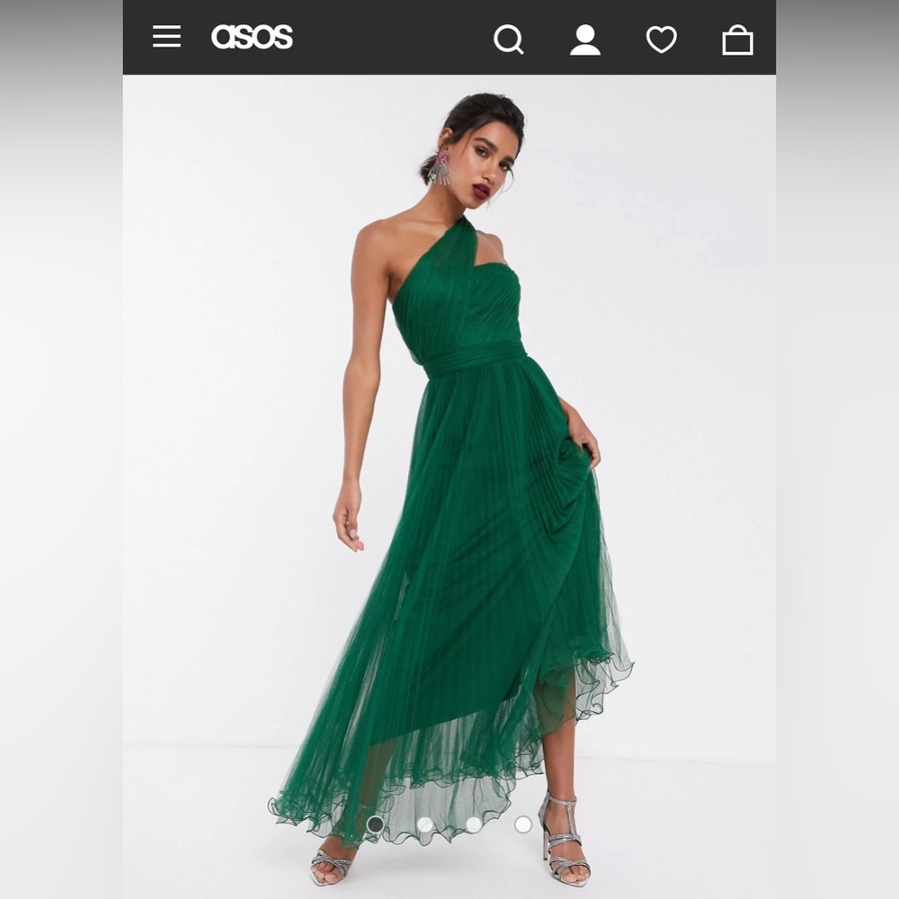ASOS Green wedding guest dress SIZE US 2.